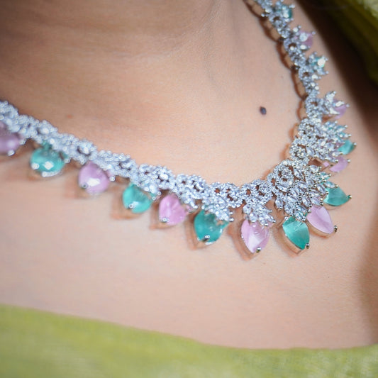 Dreamy Delight Teardrop AD Necklace Set