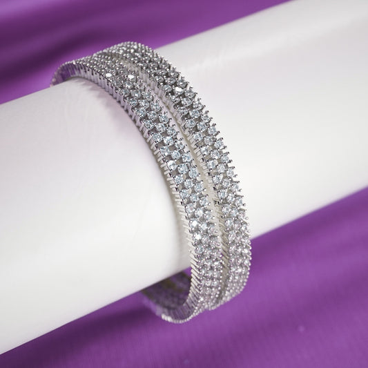 Silver Color American Diamond Bangle